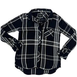 Rails Hunter Plaid Shirt in Black Sterling